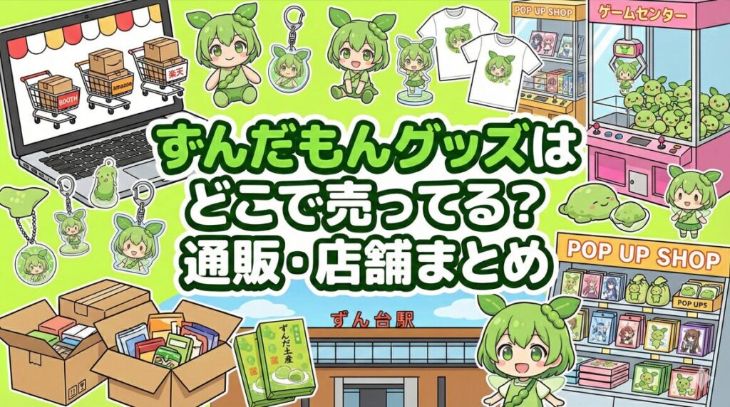 ずんだもんグッズはどこで売ってる？通販・店舗まとめ