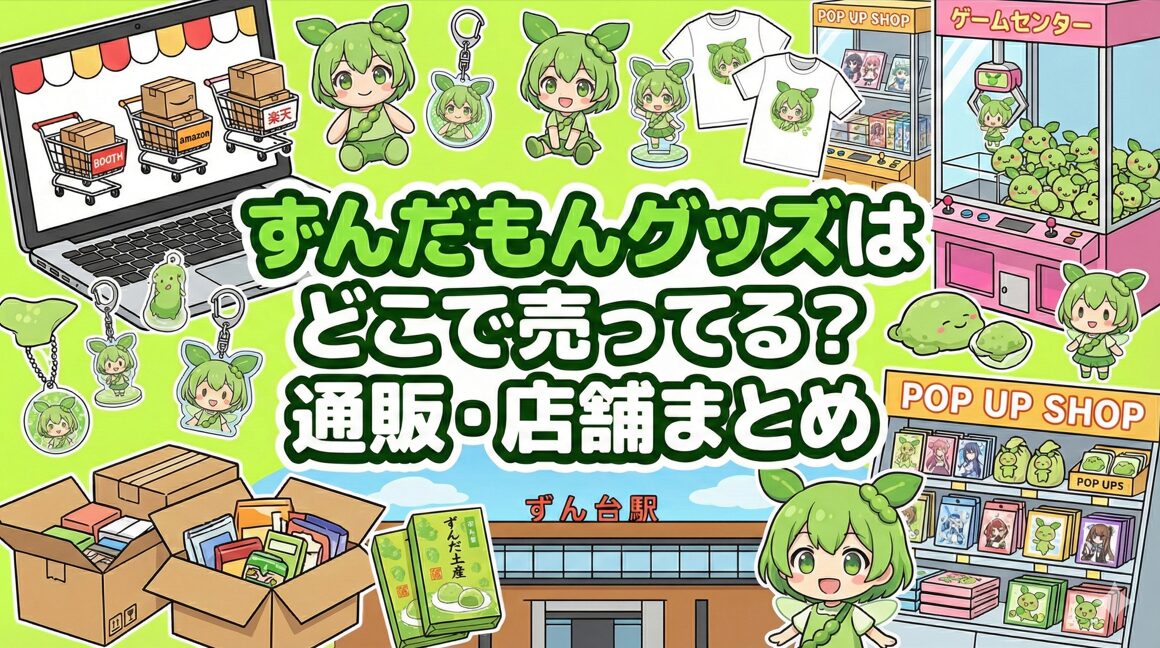 ずんだもんグッズはどこで売ってる？通販・店舗まとめ