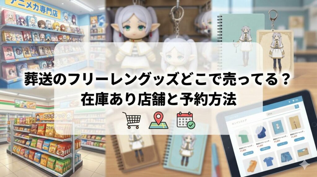 葬送のフリーレングッズどこで売ってる?在庫あり店舗と予約方法