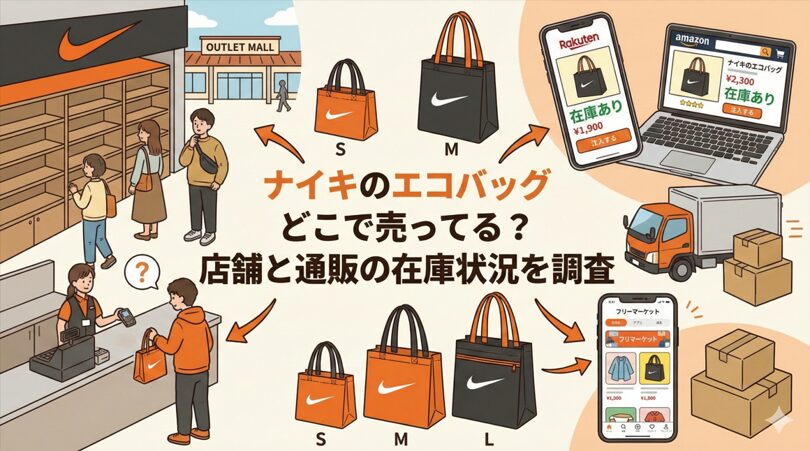 ナイキのエコバッグどこで売ってる?店舗と通販の在庫状況を調査