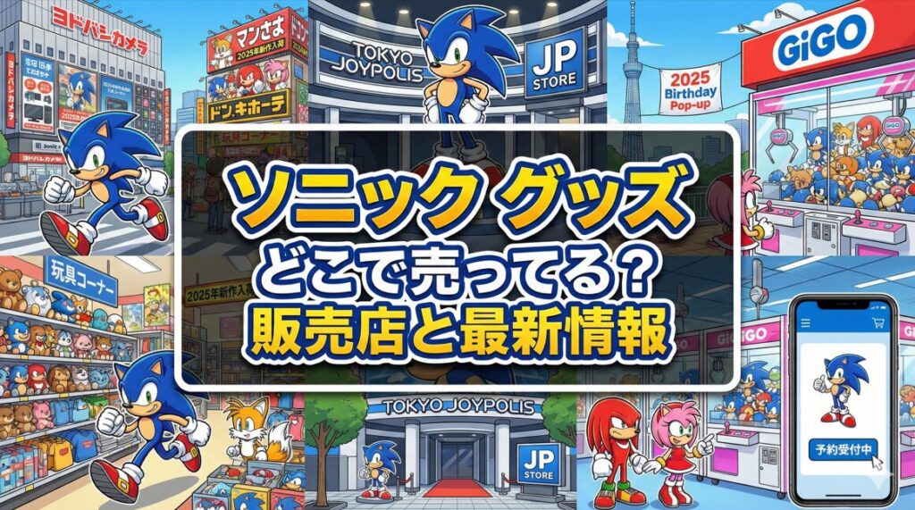 ソニックのグッズはどこで売ってる?販売店と最新情報
