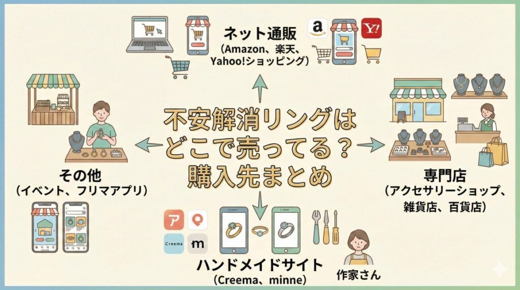 不安解消リングはどこで売ってる？購入先まとめ
