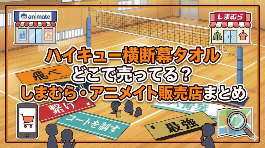 ハイキュー横断幕タオルどこで売ってる？しまむらや販売店まとめ