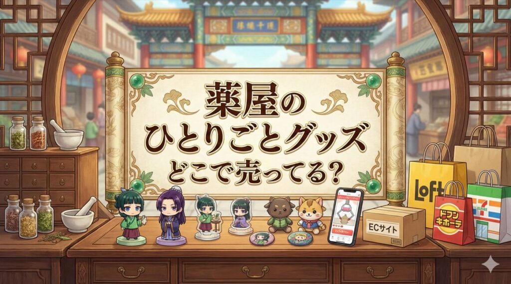 薬屋のひとりごとグッズどこで売ってる？実店舗から通販まで徹底解説