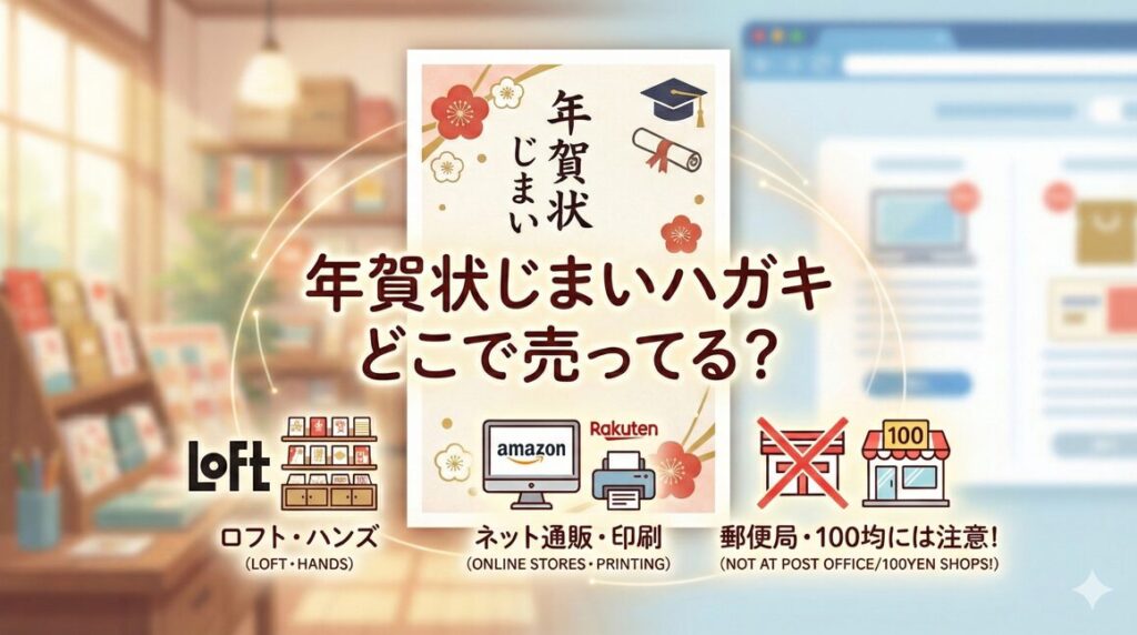 年賀状じまいハガキどこで売ってる？郵便局やロフトの販売状況