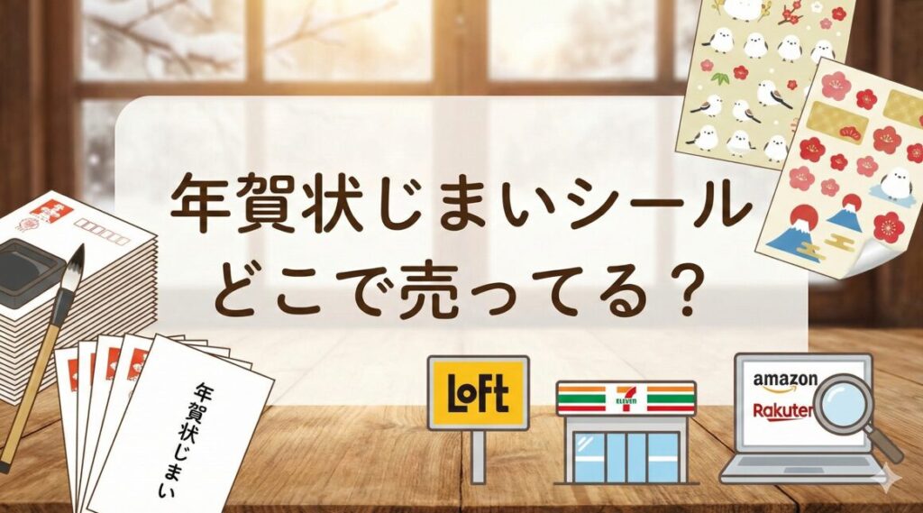 年賀状じまいシールどこで売ってる？100均やロフトの販売店比較