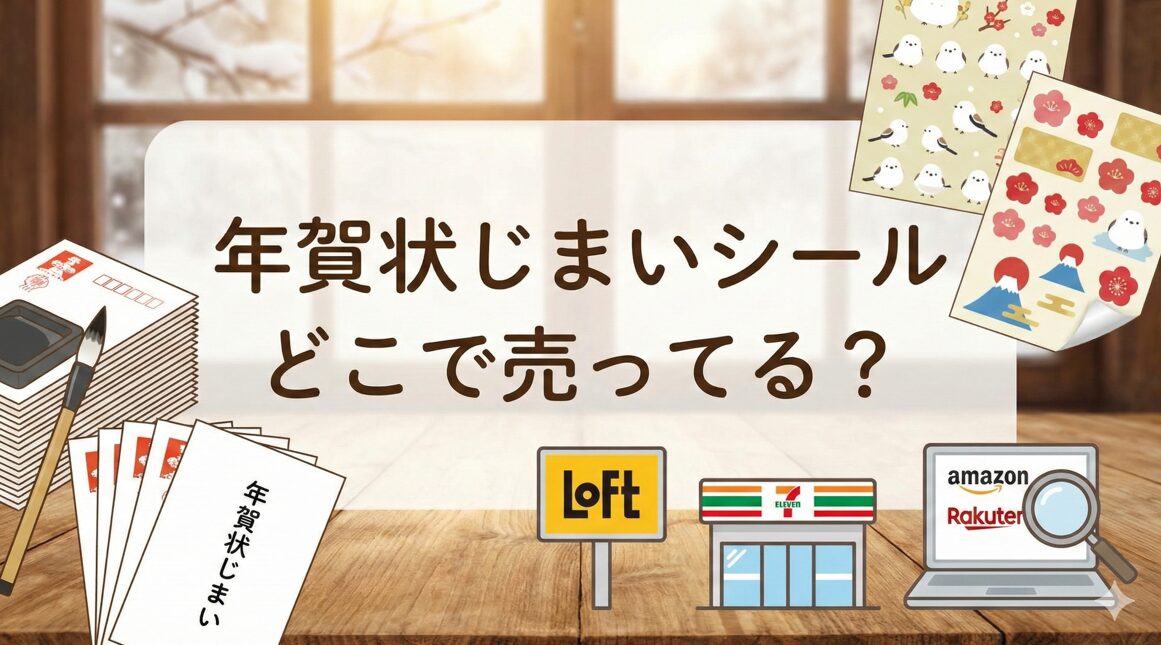 年賀状じまいシールどこで売ってる？100均やロフトの販売店比較