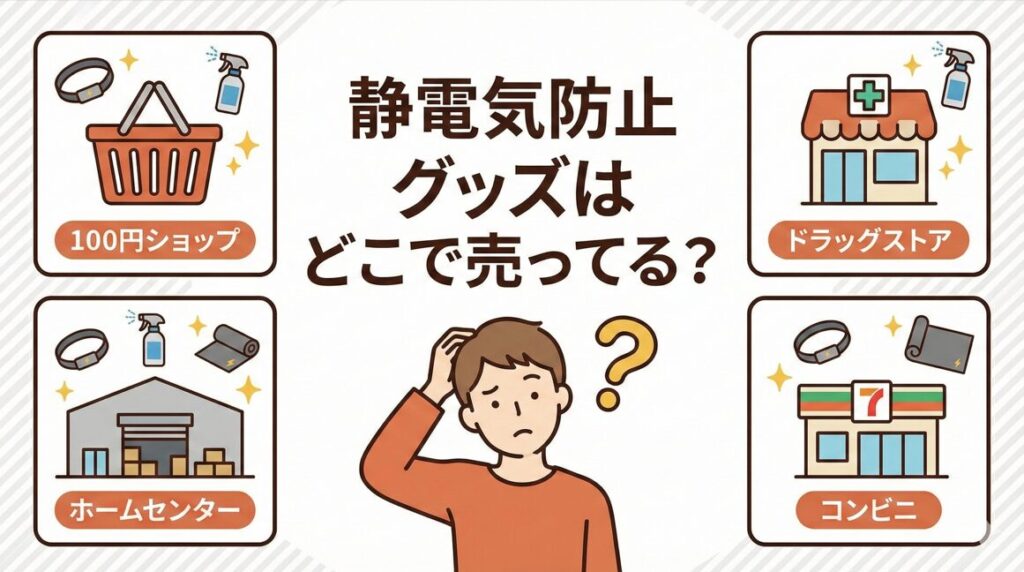 静電気防止グッズはどこで売ってる？最強の対策と販売店リスト