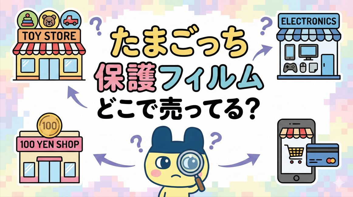 たまごっち保護フィルムどこで売ってる？代用や100均も徹底調査