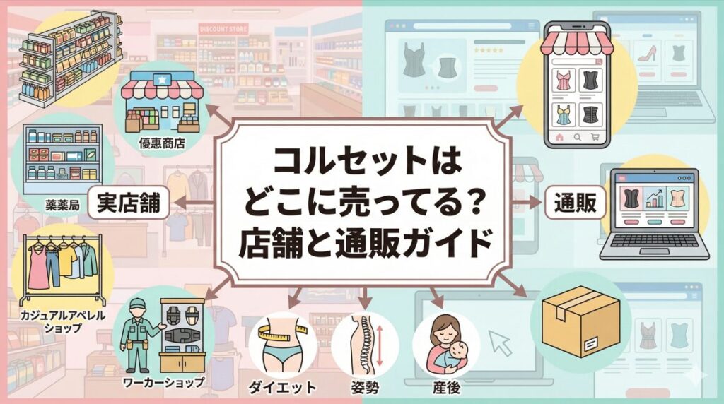 コルセットはどこに売ってる？店舗と通販ガイド