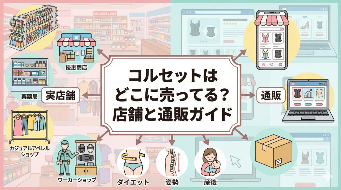 コルセットはどこに売ってる?店舗と通販ガイド