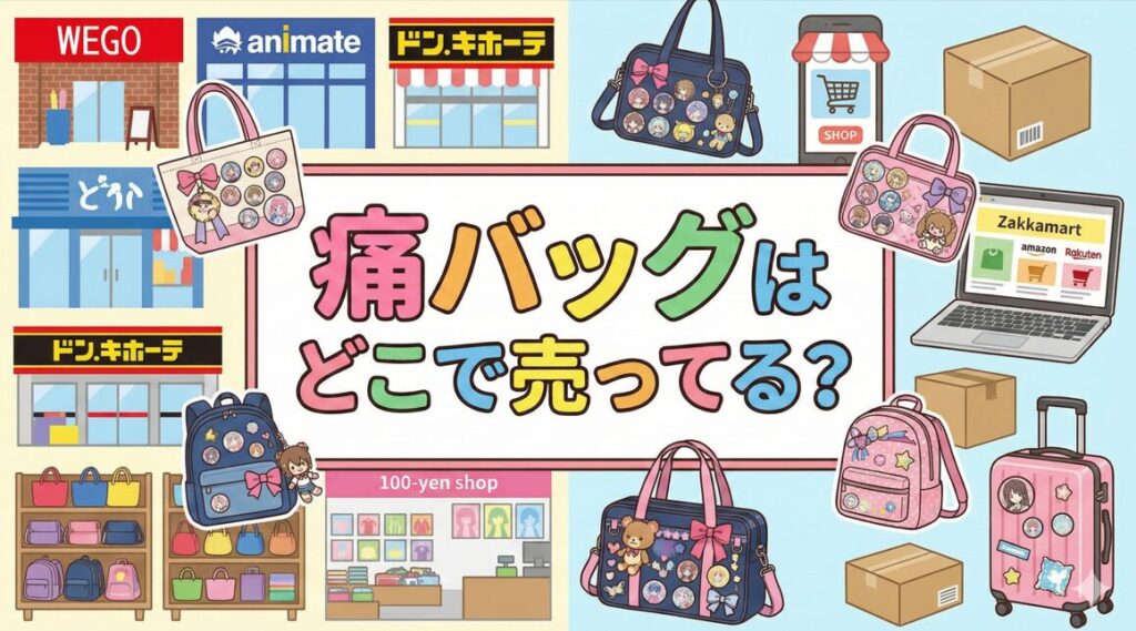 痛バッグはどこで売ってる？実店舗と通販まとめ