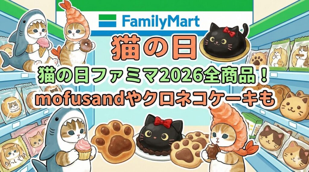 猫の日ファミマ2026全商品！mofusandやクロネコケーキも