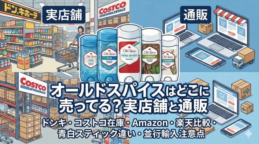 オールドスパイスはどこに売ってる?実店舗と通販