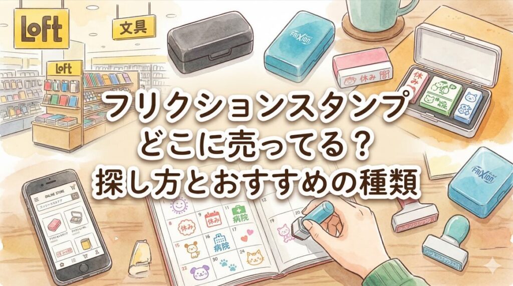 フリクションスタンプどこに売ってる？探し方とおすすめの種類