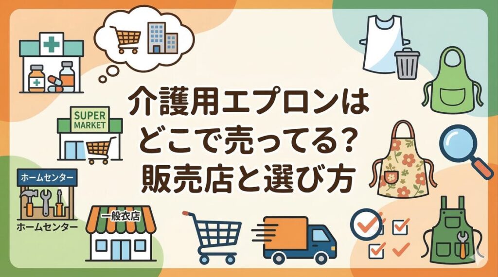 介護用エプロンはどこで売ってる?販売店と選び方